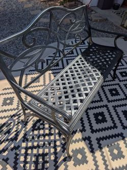 Cast Aluminum Outdoor Patio Bench