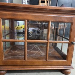 Curio cabinet with glass