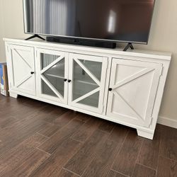 White Farmhouse TV Stand – 78”