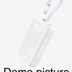 Anker Zolo Power Bank (10K, 30W) with a 5.4-inch (13.7 cm) built-in USB-C cable.