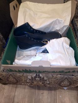 Danner Navy Blue Leather Lace-Up Boots