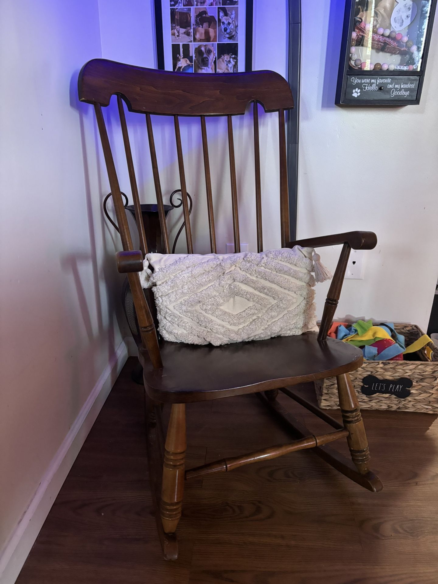 Brown Wooden Rocking Chair
