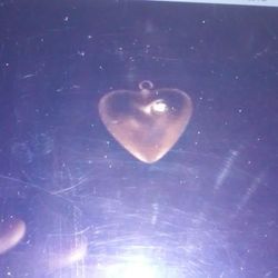 Clear ❤ Heart With Rhinestone Pendant Great For 