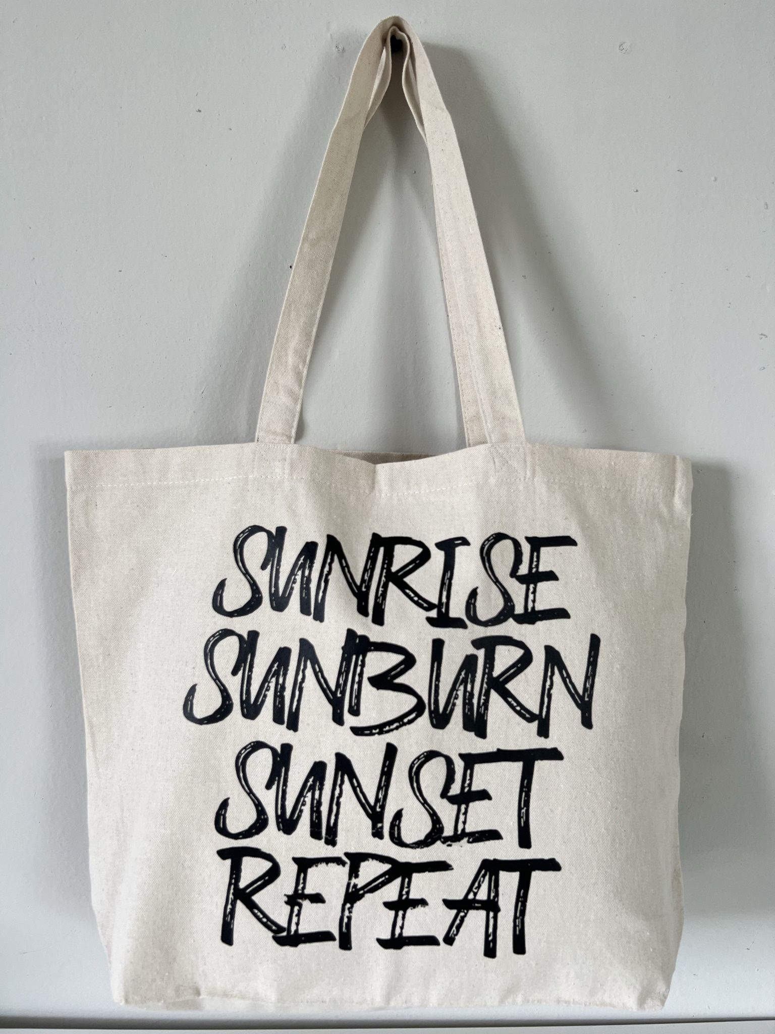 Sunrise, Sunburn, Sunset, Repeat Large Messenger Canvas Tote Bag