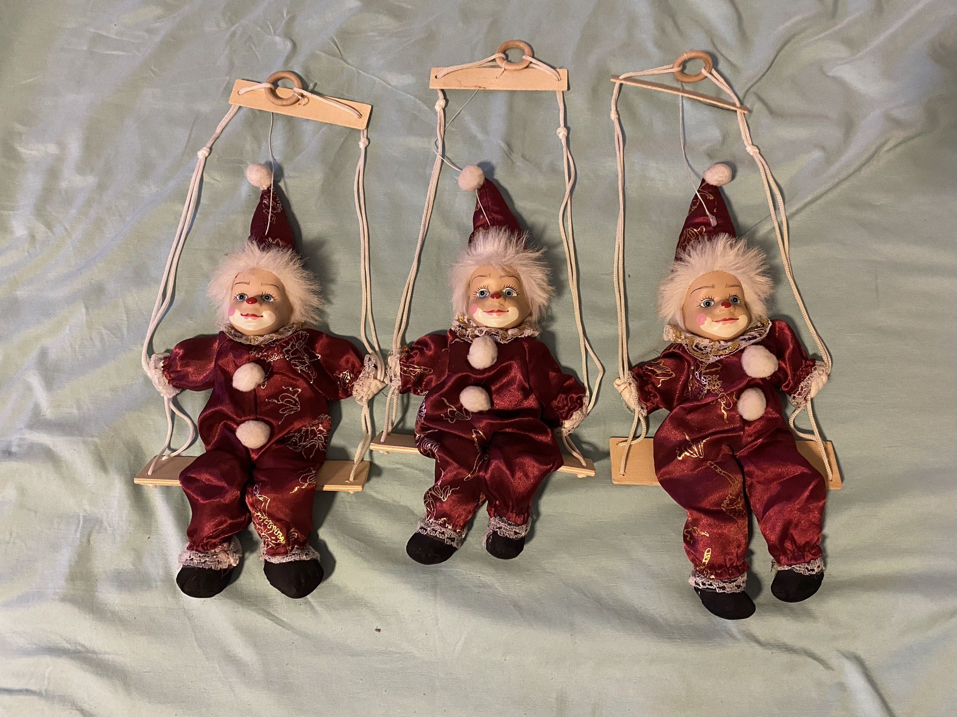Vintage Clown Swing Marionettes