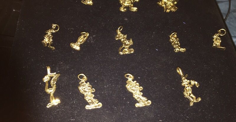 Gold Tone Disney Charms