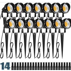 ZUCKEO Luces LED de paisaje de bajo voltaje de 10 W con conectores, focos de 12 V para exteriores, luces de camino de jardín, 1000 Im impermeable, luz