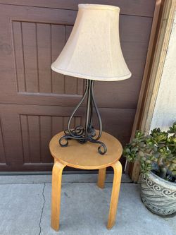 Small End Table and Lamp