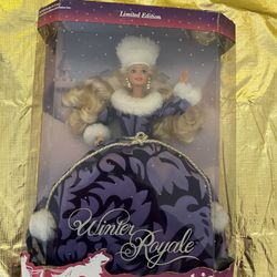 Vintage Winter Royale Barbie 1993 Limited Edition Brand New In Box.  Box Worn. 