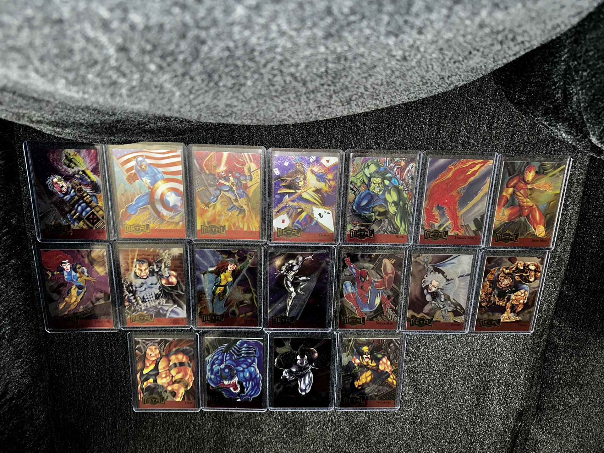 1995 Fleer Marvel Metal Metal Blaster Complete Set of 18