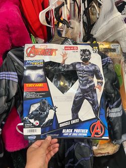 Black panther light up costume! Size Small 4-7kids