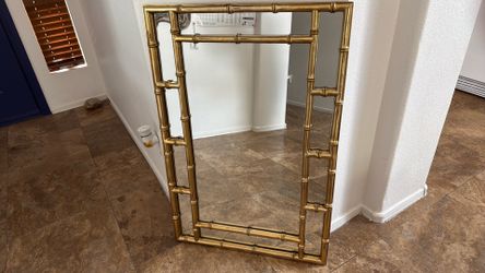 Uttermost Gold Faux Bamboo Mirror