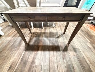 Rustic Wood Desk with Two Drawers – Excellent Condition