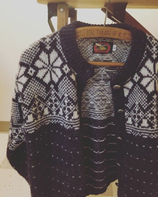 Vintage Nordic Wool Knit Cardigan 
