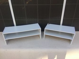 White Wooden Stackable Shelves/Shoe Racks