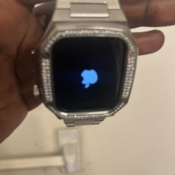 Iced Out Moisinette Band And Apple Watch 