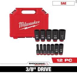 SHOCKWAVE 3/8 in. Drive Deep Well 6 Point Impact Socket Set