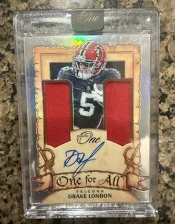 2023 Panini One All For One Drake London Patch Auto /99