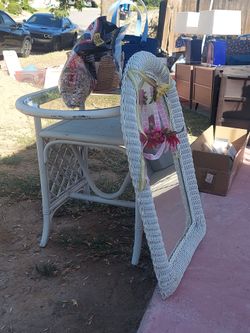 Table and mirror