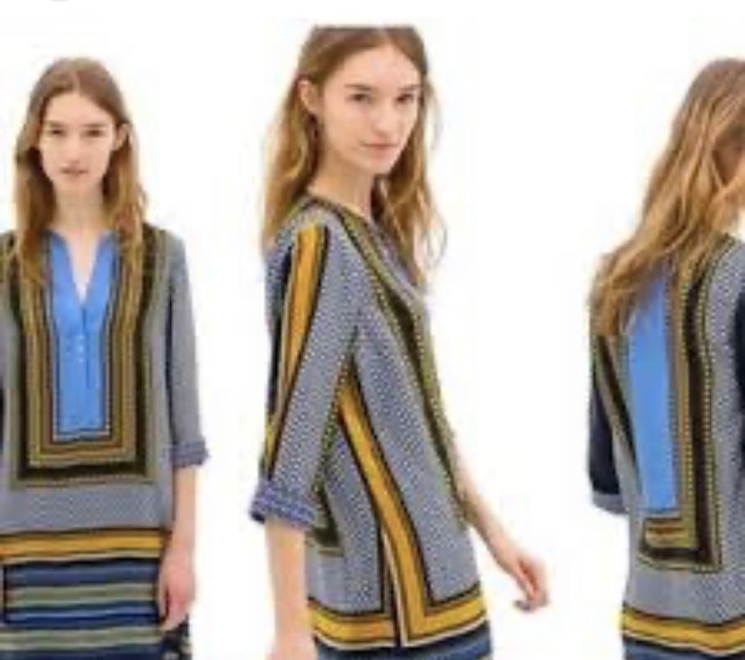 Grace Elements Scarf print Morocco casual Tunic/Shift Dress - $69