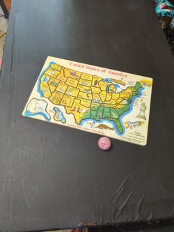 Wooden USA Map States And capitals Puzzle