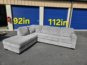 FREE DELIVERY Couch Sofa Sectional Chaise 2 Piece Grey