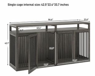 Farmhouse dog crate TV stand