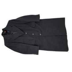 Barrister Men's Black Vintage Wool Overcoat Hartmarx Specialty Stores