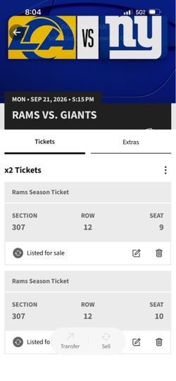 Rams. Vs giants