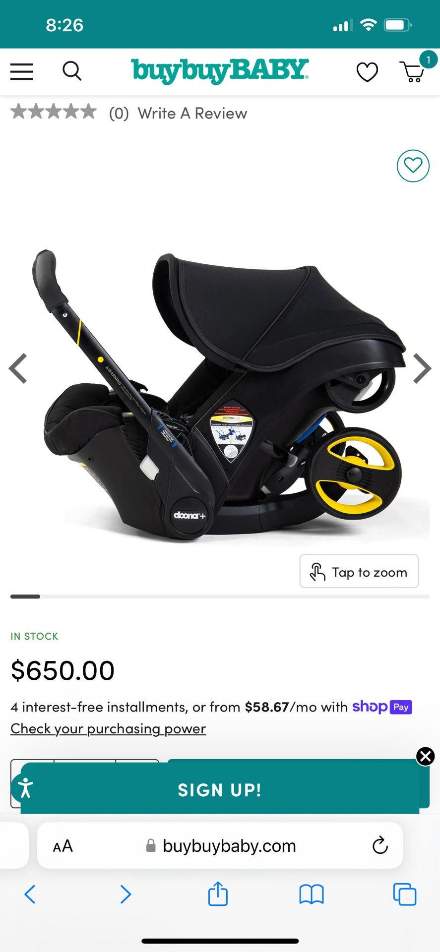 Doona Stroller Car Seat