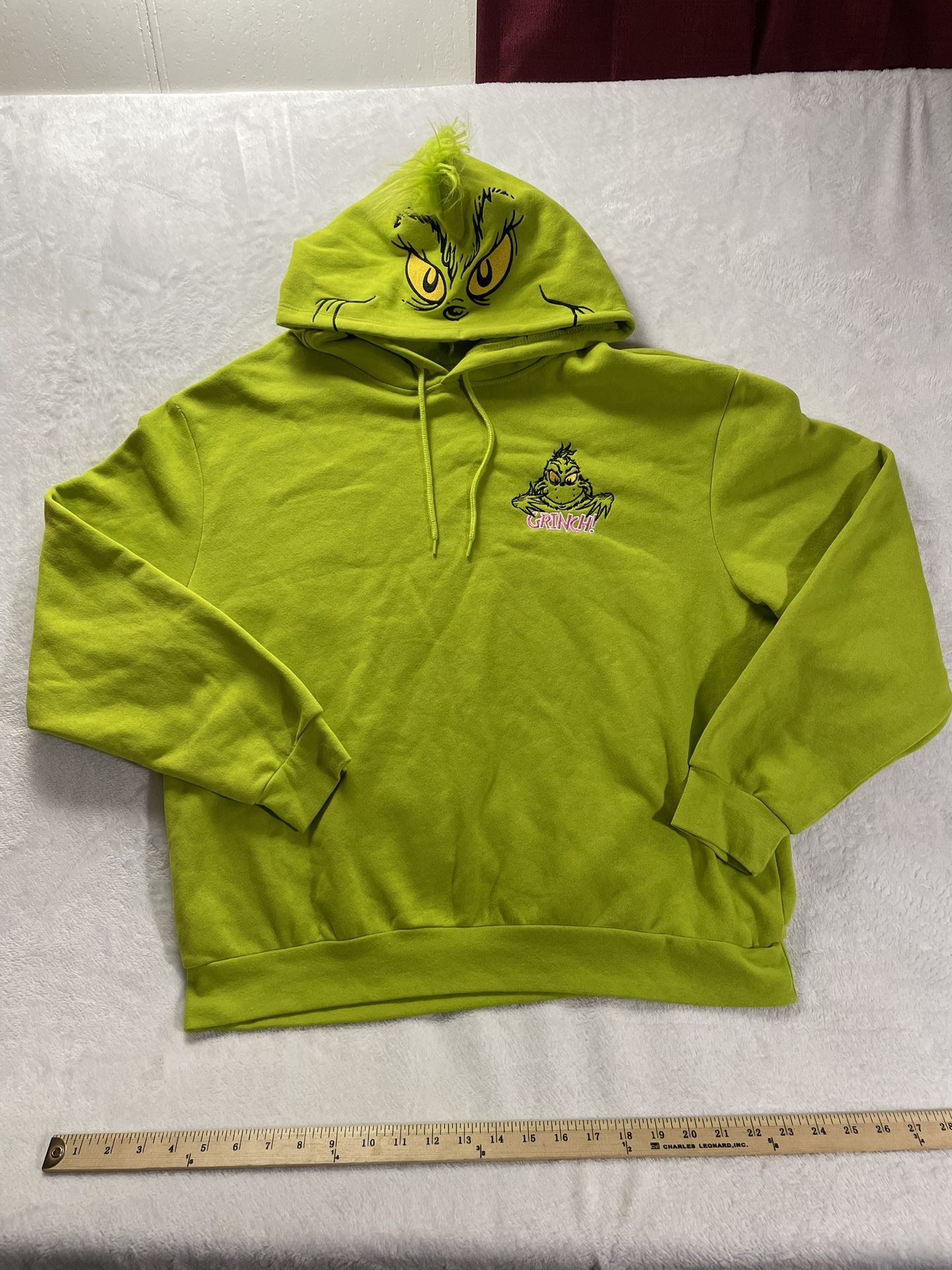 Grinch Dr. Seuss UNISEX PLUSH HOODIE Pullover Size 2x