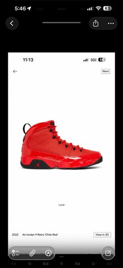 Jordan 9 Chile Red