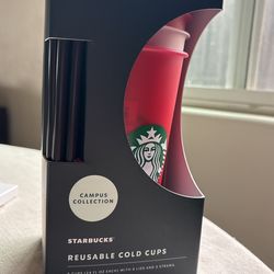 Starbucks Reusable Cold Cups With Lids And Straws 