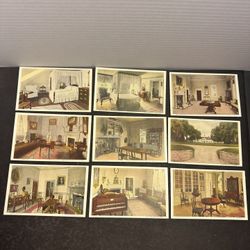Vintage 1930s Mount Vernon VA Postcard Lot Souvenir Folder 9 Linen Cards Unposted