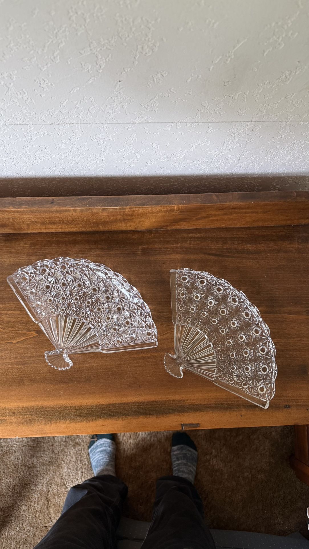 Daisy and button glass fan plates
