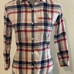 Old Navy Plaid Button Up (large 10-12)