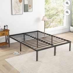 Full Size Heavy Duty Platform Bed with Underbed Storage, No Box Spring Required