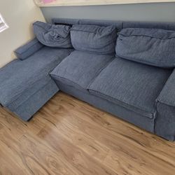 Blue Sleeper Sofa With Storage 