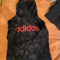 black and red adidas hoodie