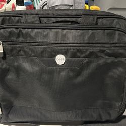 Dell Computer Laptop Briefcase Shoulder Messenger Nylon Bag Black