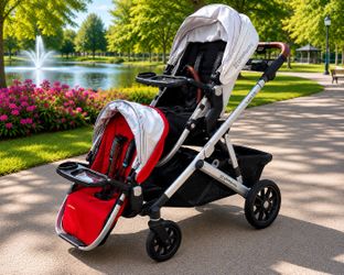 🔥 UPPAbaby Vista Double Stroller w/ RumbleSeat, Snack Trays & Accessories 🔥