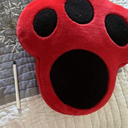 Clifford The Big Red Dog Paw Shape Plush Pillow