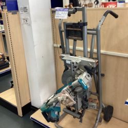 Mikita Chop Saw With Table stand 