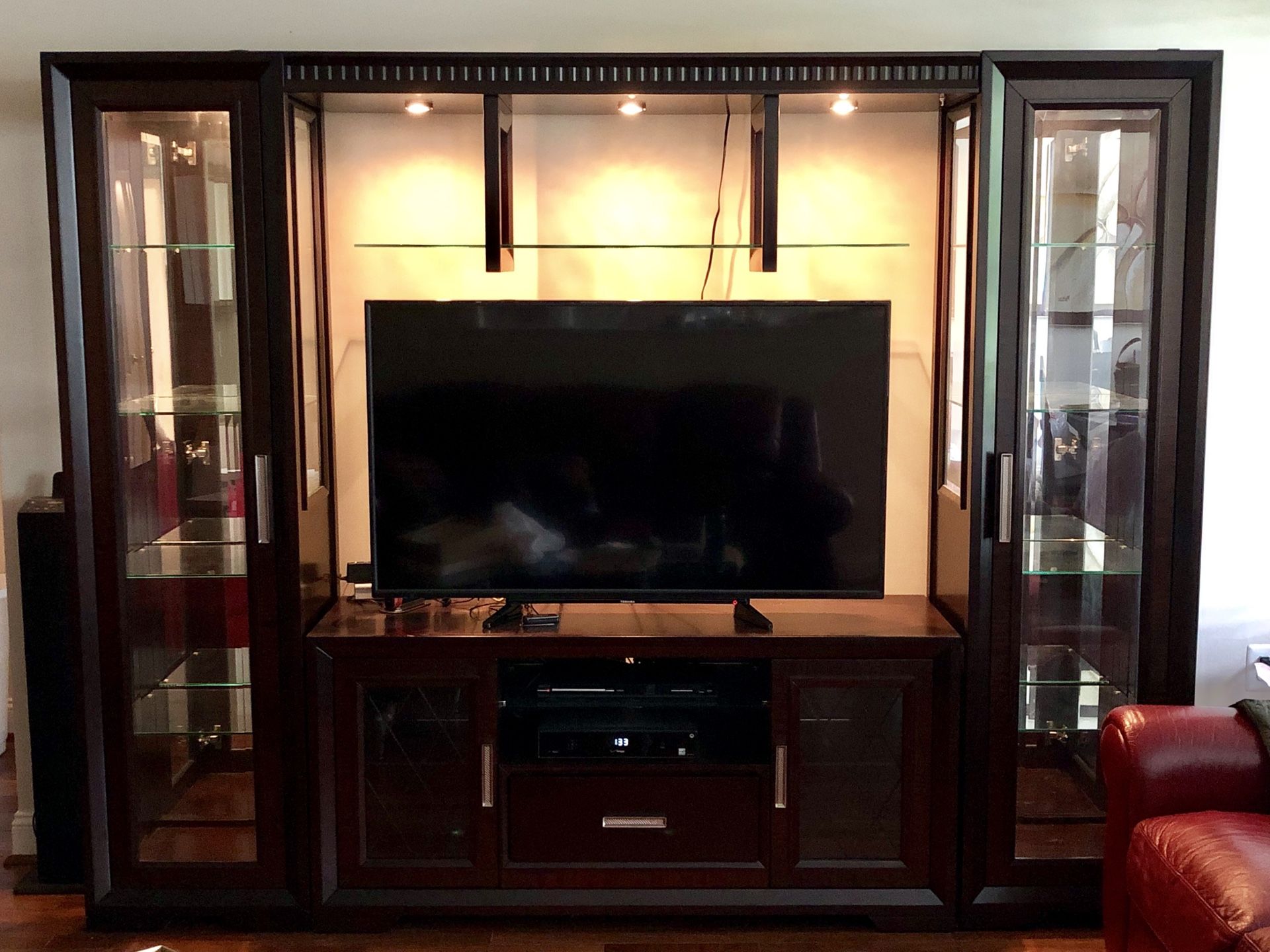 Beautiful Back-lit Entertainment Center