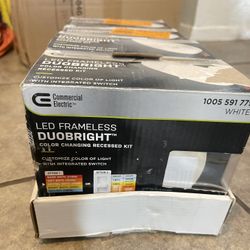 Commercial Electric LED frameless DuoBright color-changing recessed lighting kit