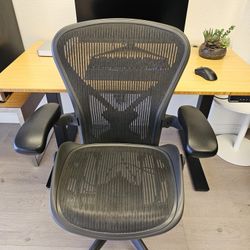 LIKE NEW HERMAN MILLER AERON CHAIRS SIZE A-B-C WITH LUMBAR SUPPORT/ POSTURE-FIT