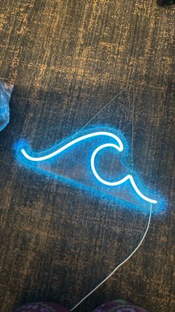 Blue Wave LED Sign