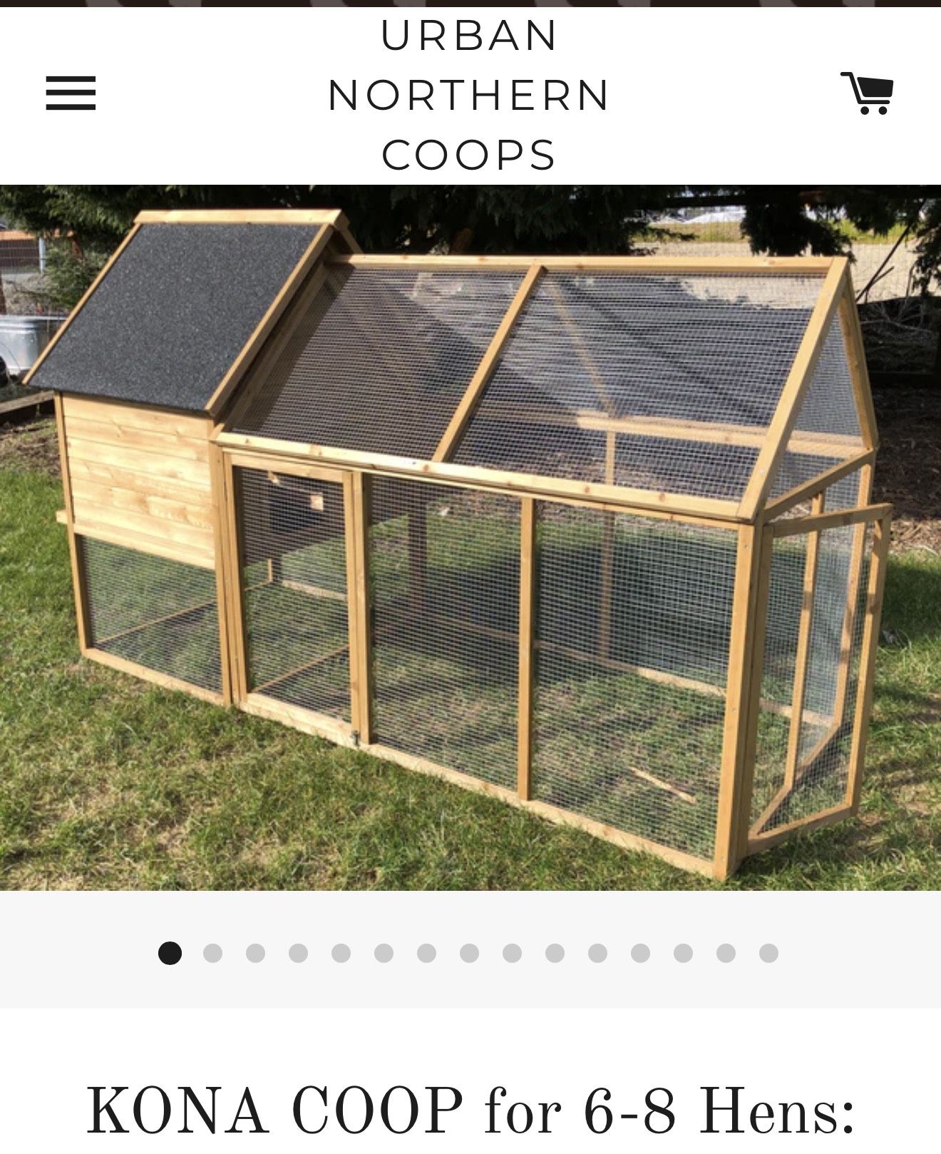 Kona Coop For 6 to 8 Chickens $599 - NEW, IN BOX!