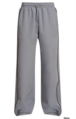 PrettyLittleThing Light Blue Tricot Contrast Pipping Wide Leg Joggers (XS)