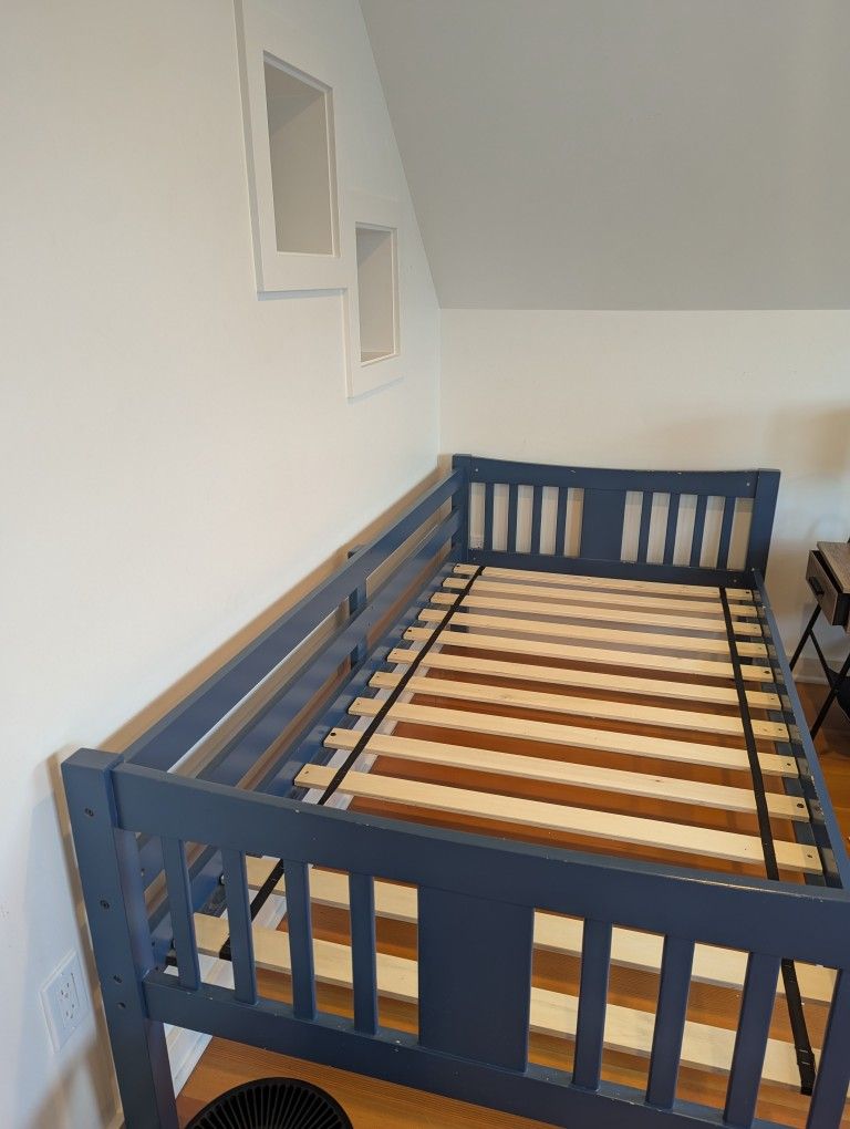 Two Twin/Bunk Bed Frames + 2 Latex Twin Mattresses